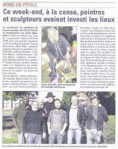 Js Roosenys - article de presse - portes ouvertes atelier artistes - groupe du XXI