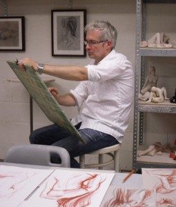 Travail en atelier - pose modèle vivant
